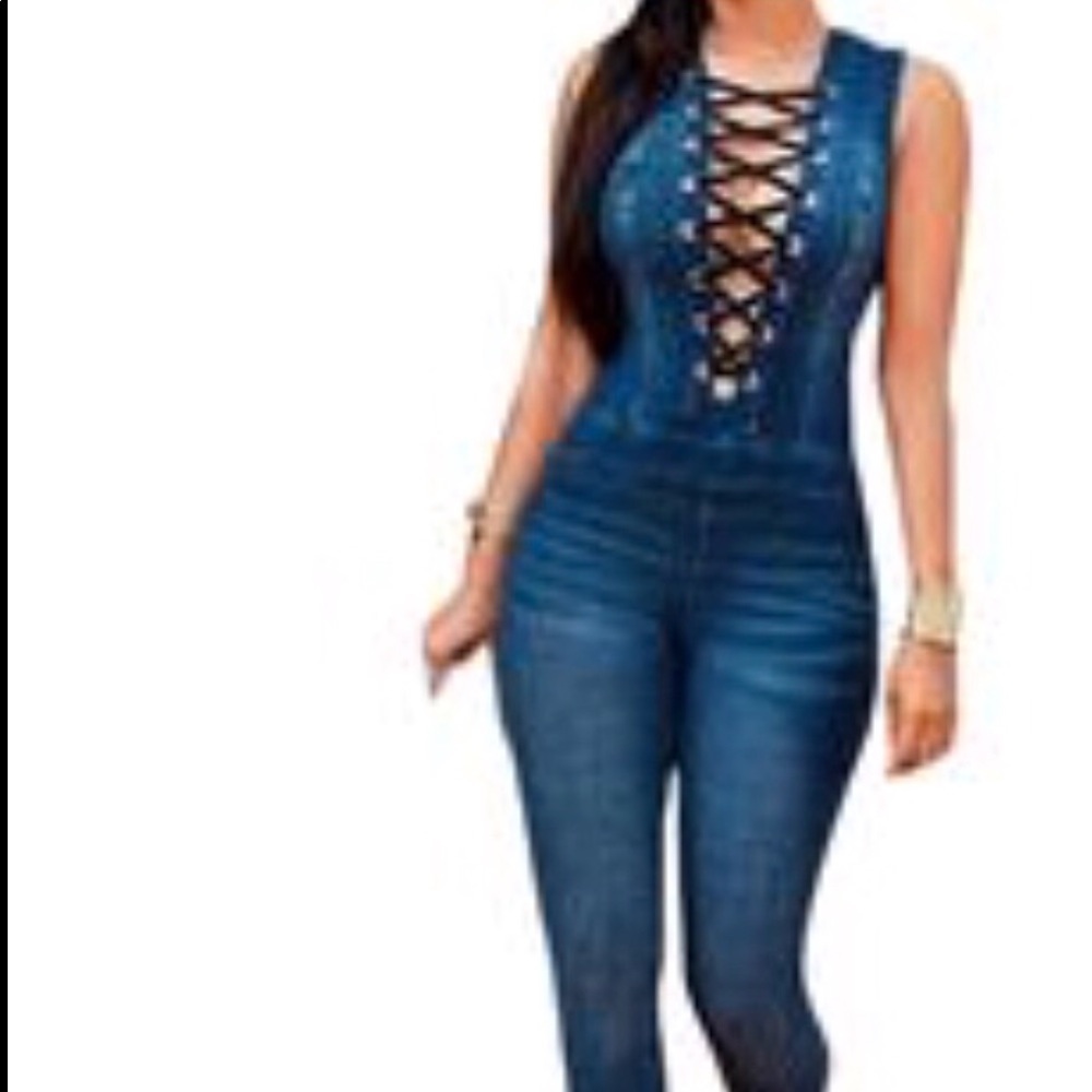 Brand new jean jumpsuit